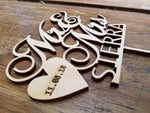 Mr & Mrs Con Corazón - Boda Topper