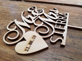 Mr & Mrs Con Corazón - Boda Topper