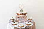 Inicial Con Corona Cake Topper Boda