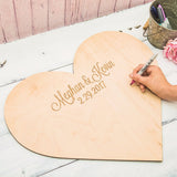 Corazón Libro/Cuadro de Firmas Invitados - Rótulo Grande Boda