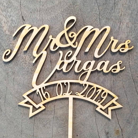 Topper Mr. Mrs. Apellido