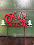 Feliz Navidad Caketopper