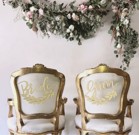 Bride and Groom Para Sillas
