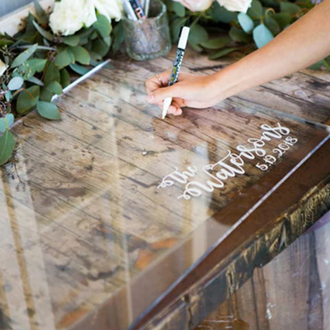Cuadro Acrilico ( Alternativa de Libro De Firmas) Cuadro Boda Rótulo