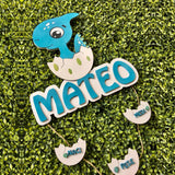 Rótulo Personalizado Con Nacimiento Dinosaurio