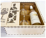 Caja Para 2 Botellas de Vino y 2 Copas