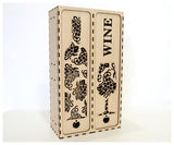 Caja Para 1 Botella Vino y 2 Copas