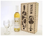 Caja Para 1 Botella Vino y 2 Copas