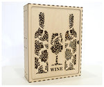 Caja Para 2 Botellas de Vino y 2 Copas