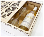 Caja Para 2 Botellas de Vino y 2 Copas