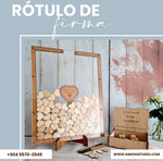 Libro de Invitados Boda Rótulo Firmas
